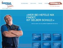 Tablet Screenshot of hefele.de